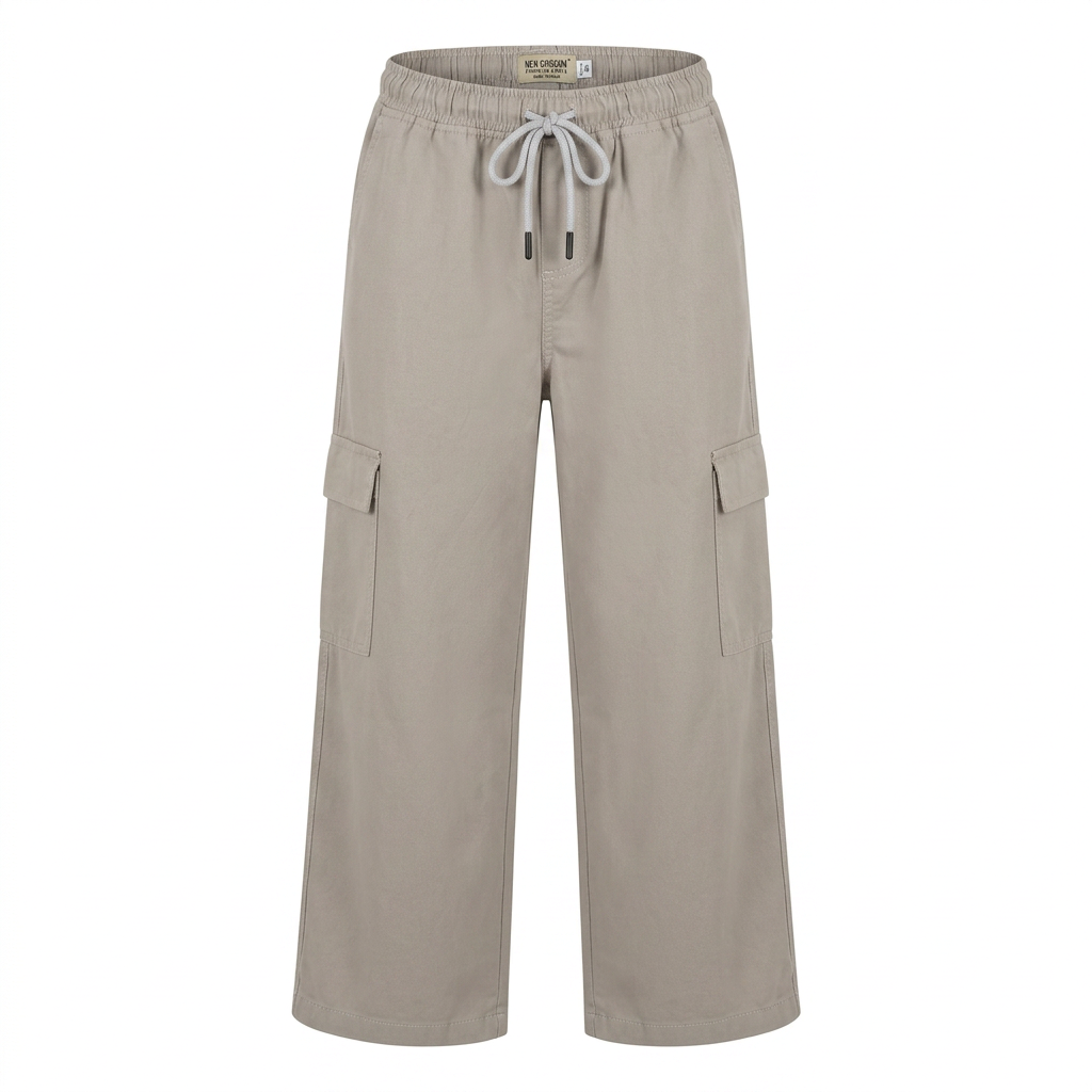 Kids Light Wide Leg Cargo Pants