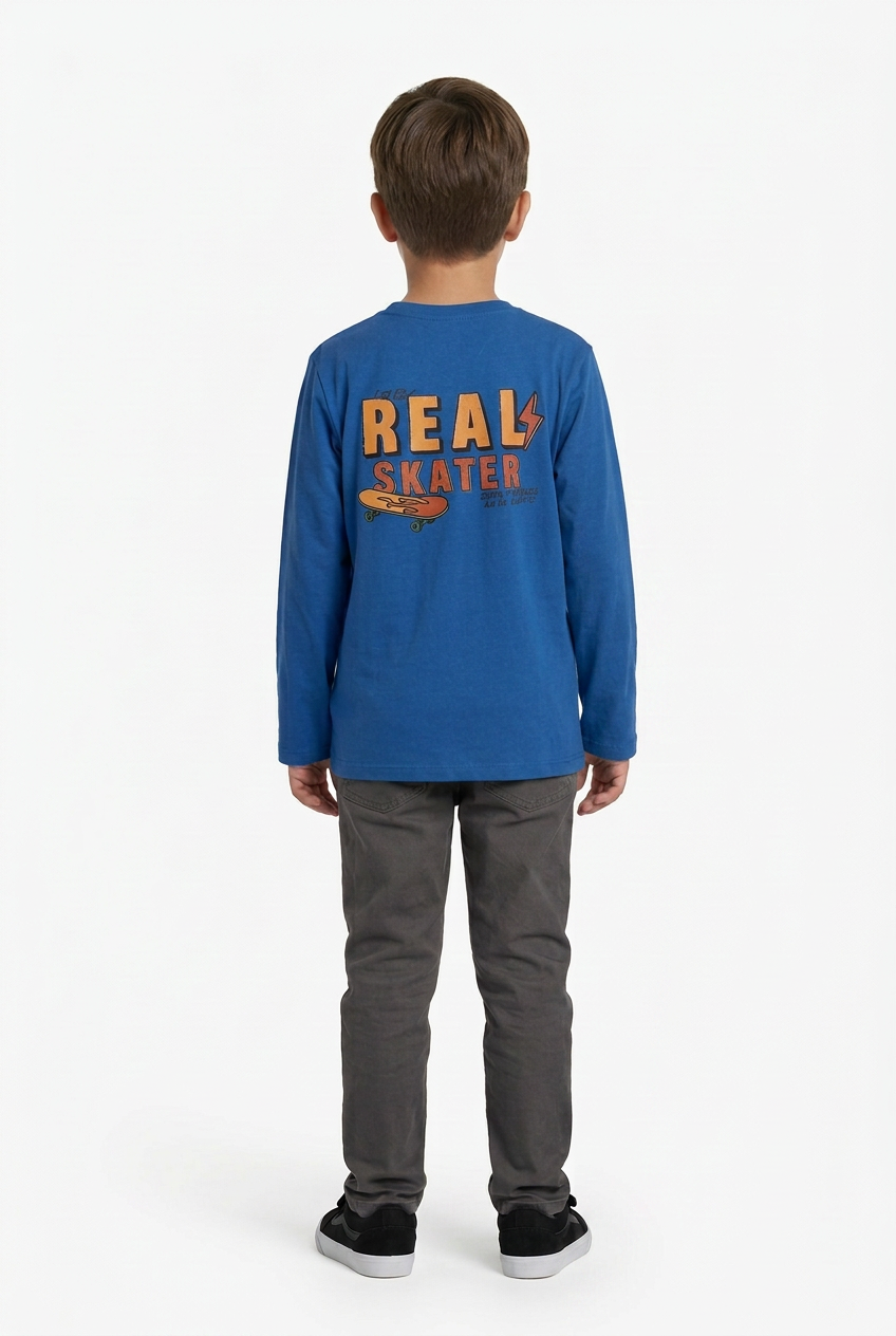 Boys T-Shirt Round Neck Long Sleeve