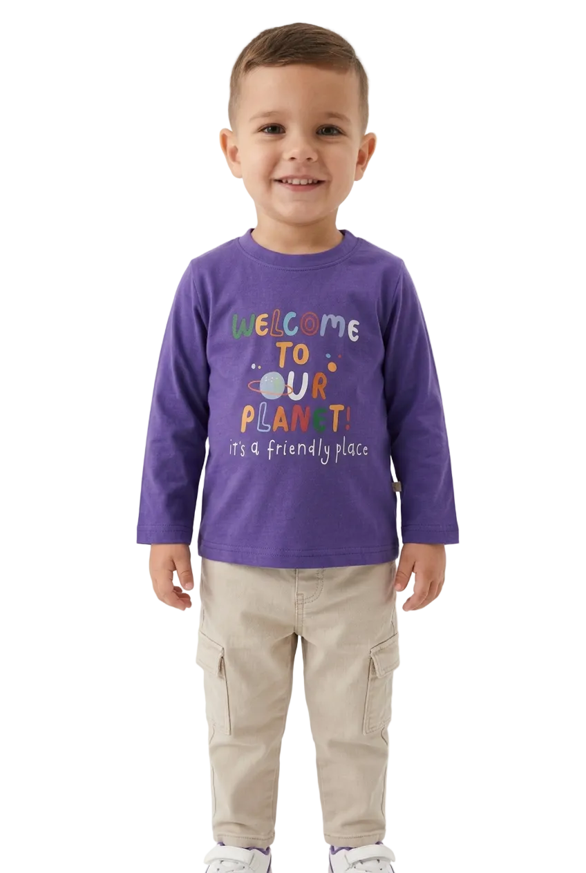 Toddler Boys Printed Long Sleeve T-Shirt