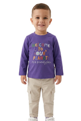 Toddler Boys Printed Long Sleeve T-Shirt