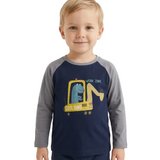 Toddler Boys Printed Raglan Long Sleeve T-Shirt