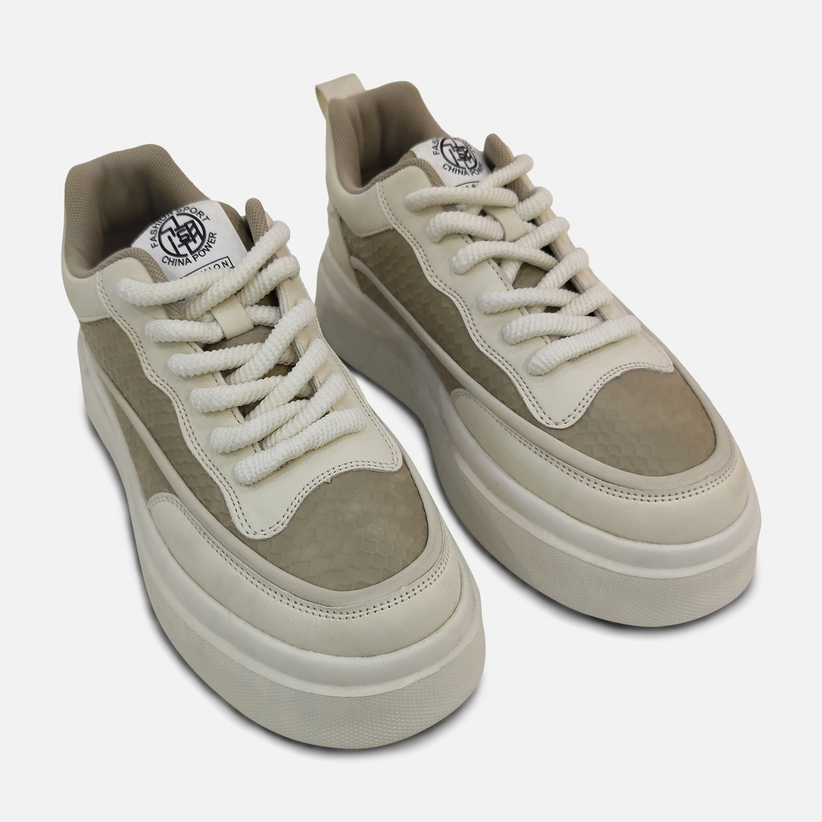 Men Platform Sole Lace-Up Sneakers