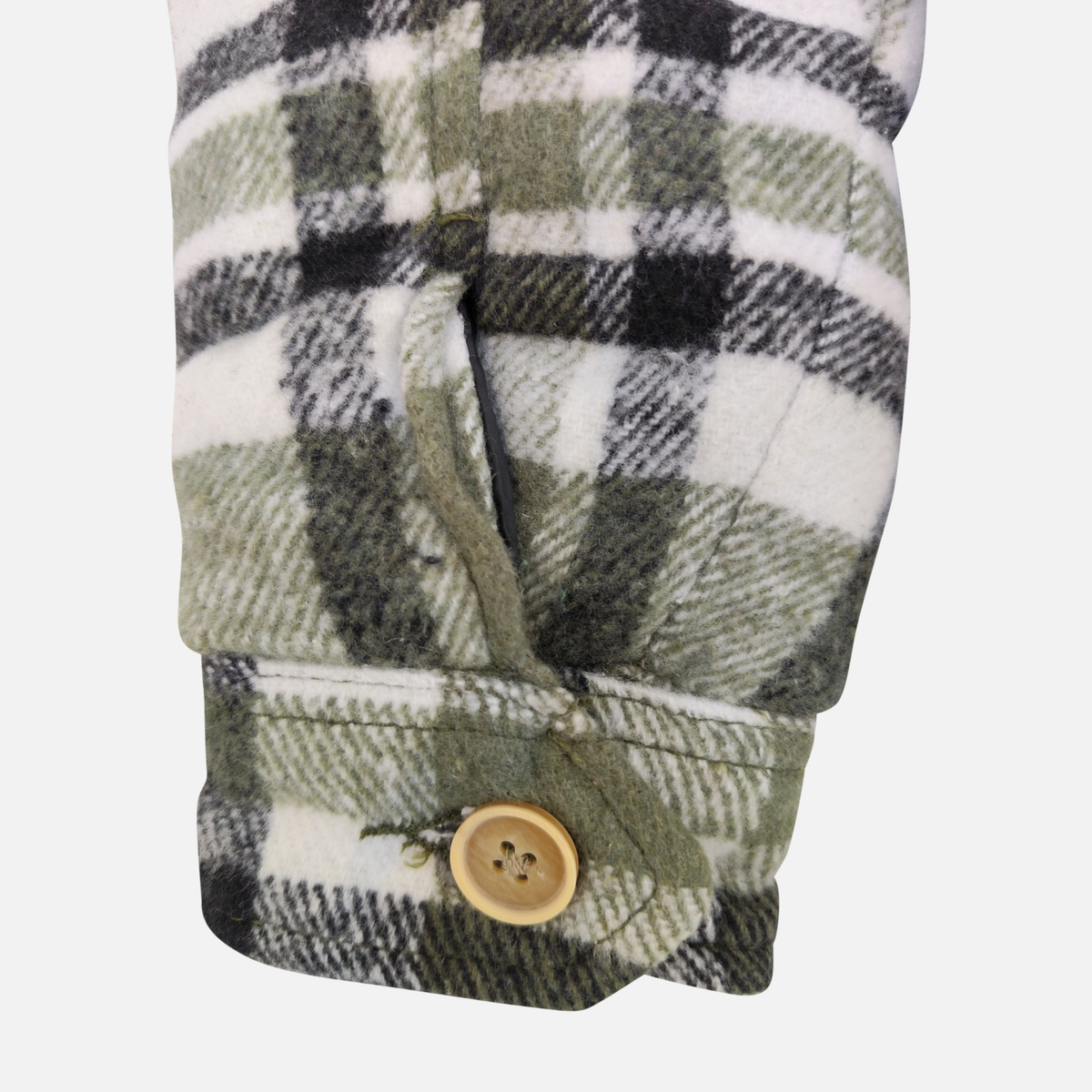 Kids Padded Hooded Plaid Jacket