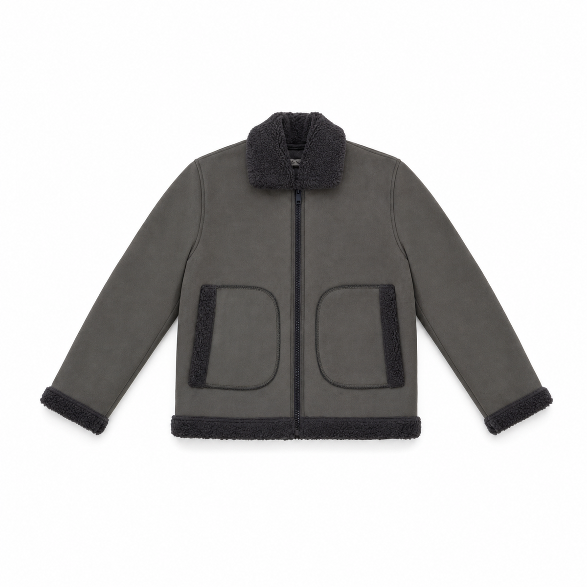 Fur Collar Zip Jacket