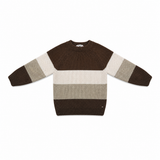 Kids Striped Knitted Crew Neck Sweater