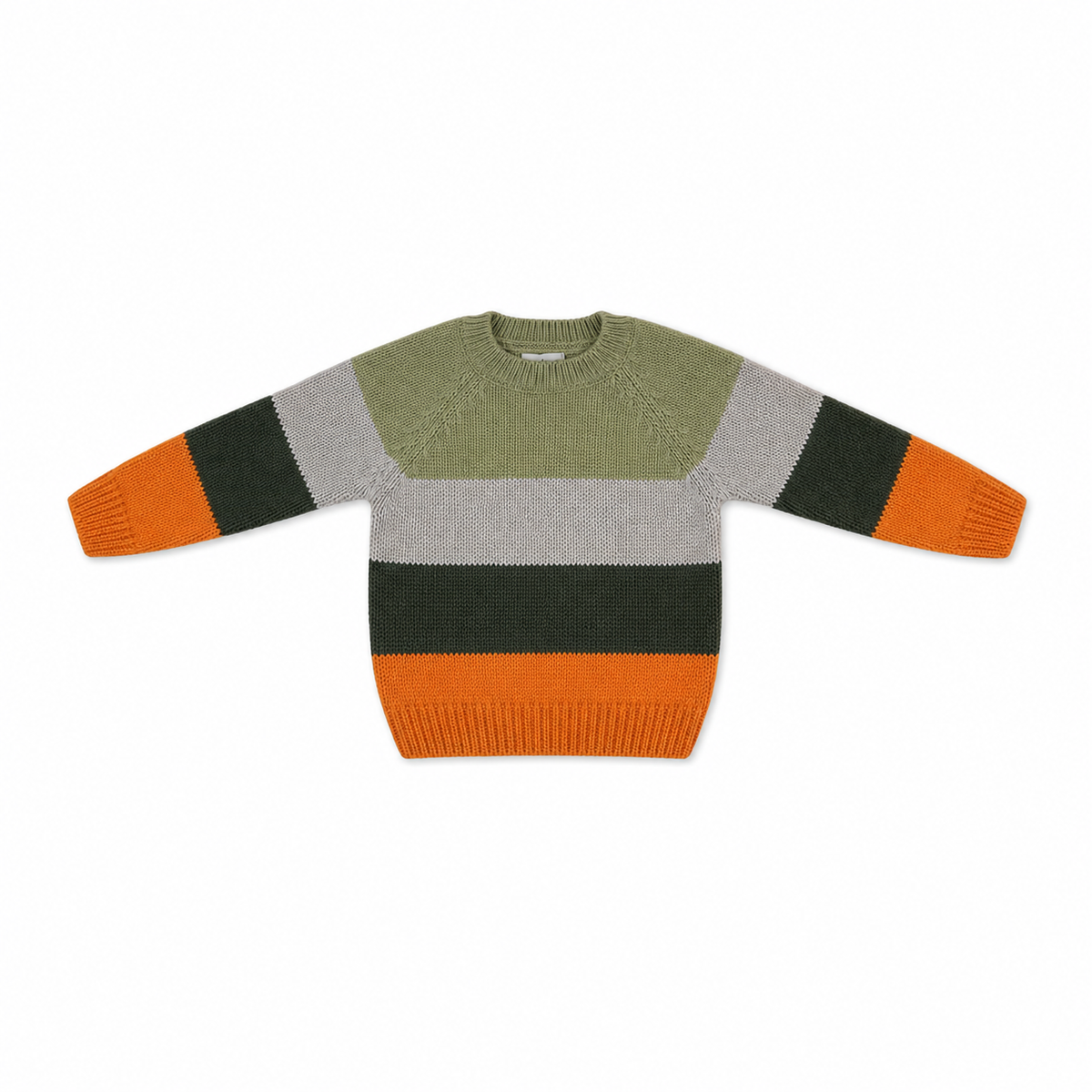 Kids Striped Knitted Crew Neck Sweater