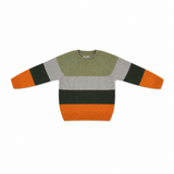 Kids Striped Knitted Crew Neck Sweater