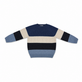 Kids Striped Knitted Crew Neck Sweater