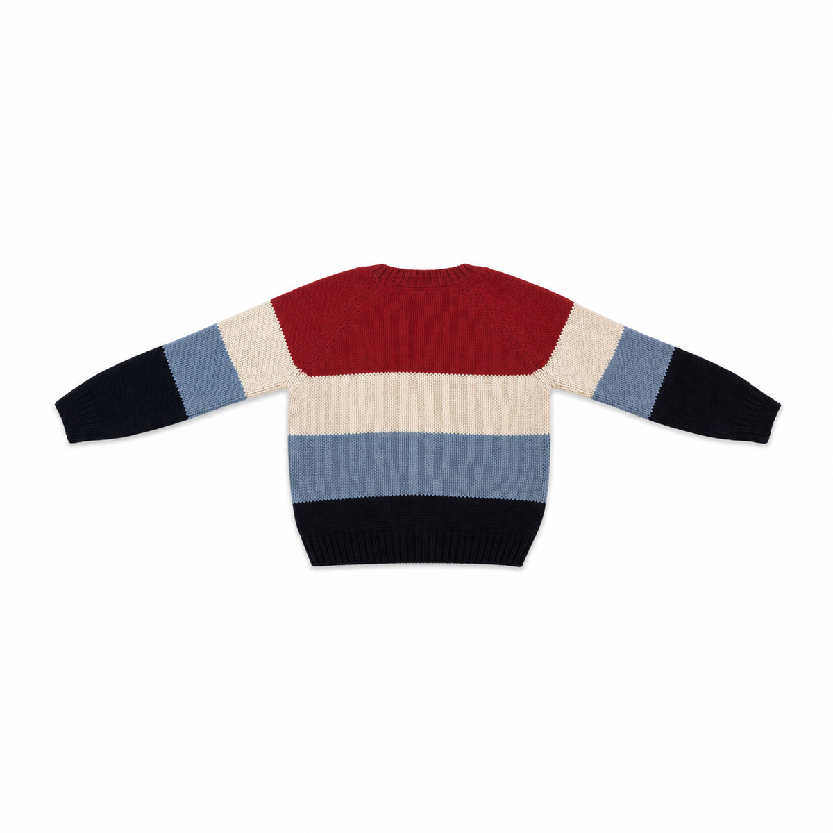 Kids Striped Knitted Crew Neck Sweater