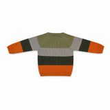 Kids Striped Knitted Crew Neck Sweater