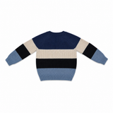 Kids Striped Knitted Crew Neck Sweater