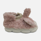 Women Plush Bunny Ear Slipper Boots