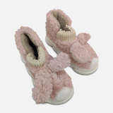 Women Plush Bunny Ear Slipper Boots