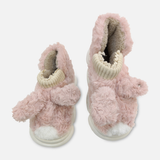 Women Plush Bunny Ear Slipper Boots