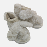 Women Plush Bunny Ear Slipper Boots