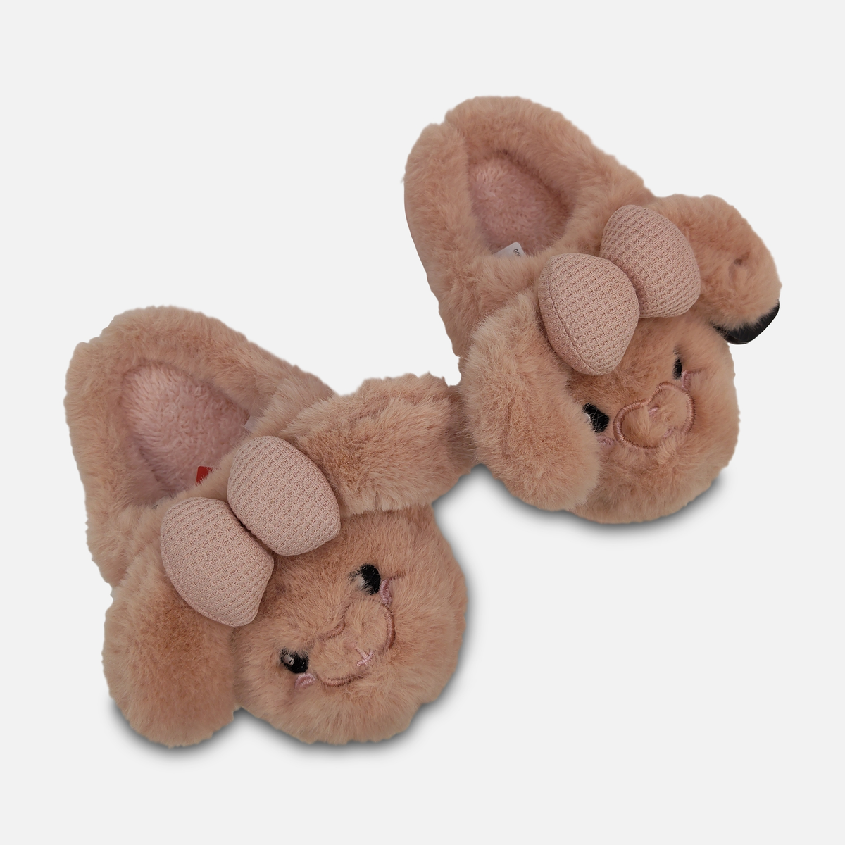 Girls Plush Slippers with Bow