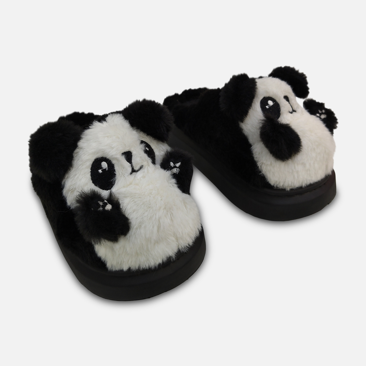 Kids Plush Panda Slippers