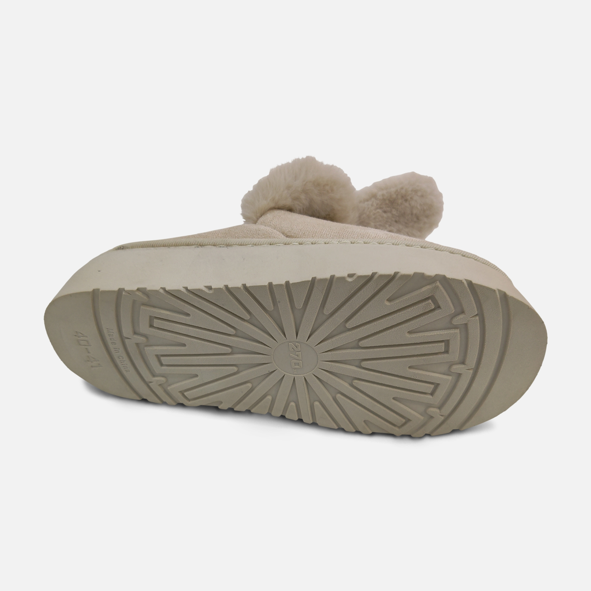 Women Faux Fur Platform Slippers