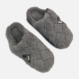 Men Quilted Faux Fur Slipper