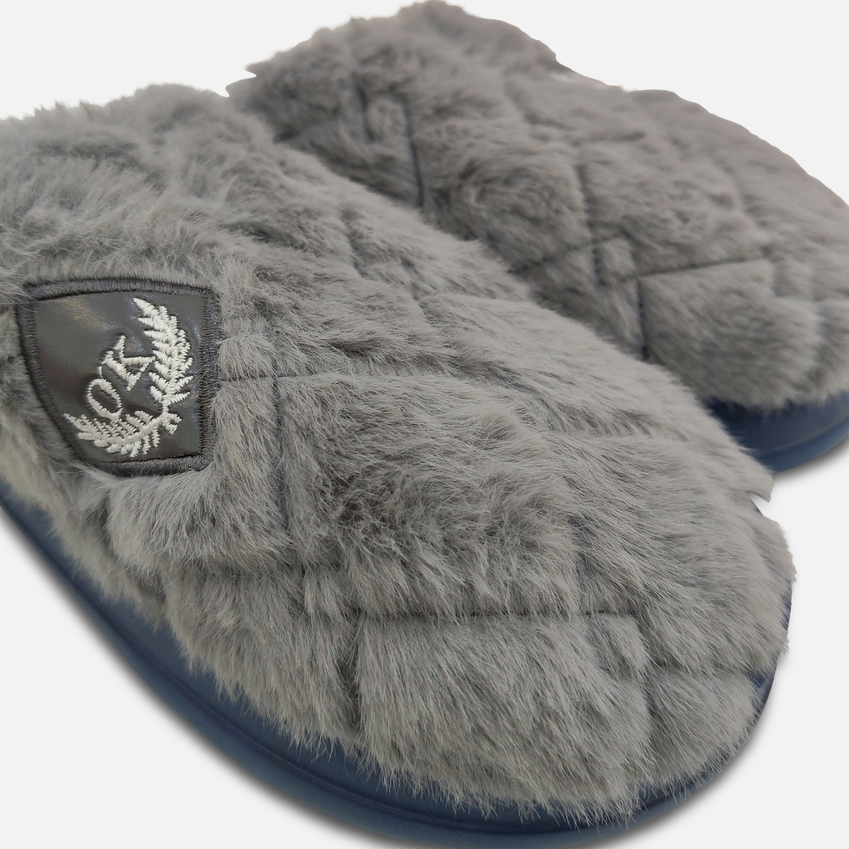 Men Quilted Faux Fur Slipper