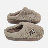 Men Quilted Faux Fur Slipper