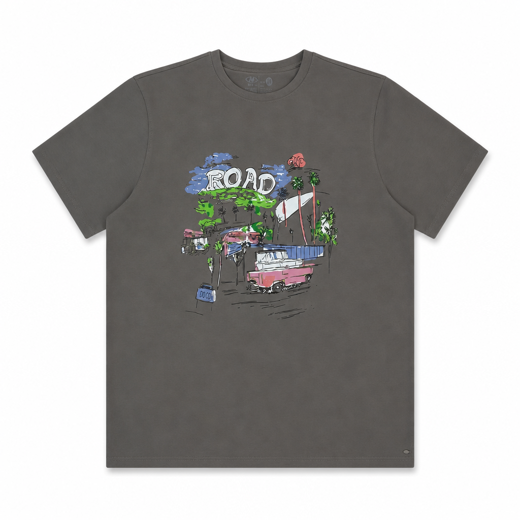 Men Printed T-Shirt Round Neck Short Sleeve
