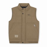 Men Padded Vest Stand Collar