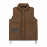 Men Padded Vest Stand Collar