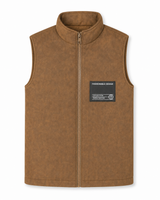Men Padded Vest Stand Collar
