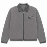 Men Fleece Zip-Up Collared Jacket