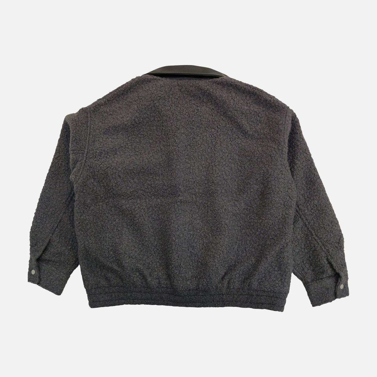 Men Fleece Zip-Up Collared Jacket