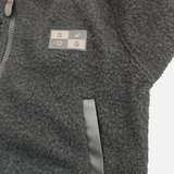 Men Fleece Zip-Up Collared Jacket