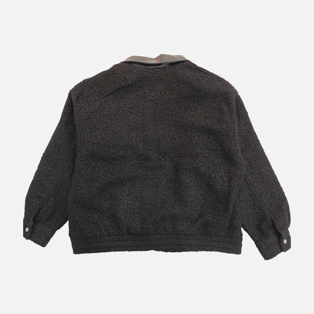 Men Fleece Zip-Up Collared Jacket