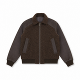 Men Contrast Sleeve Bomber Jacket