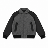 Men Contrast Sleeve Bomber Jacket