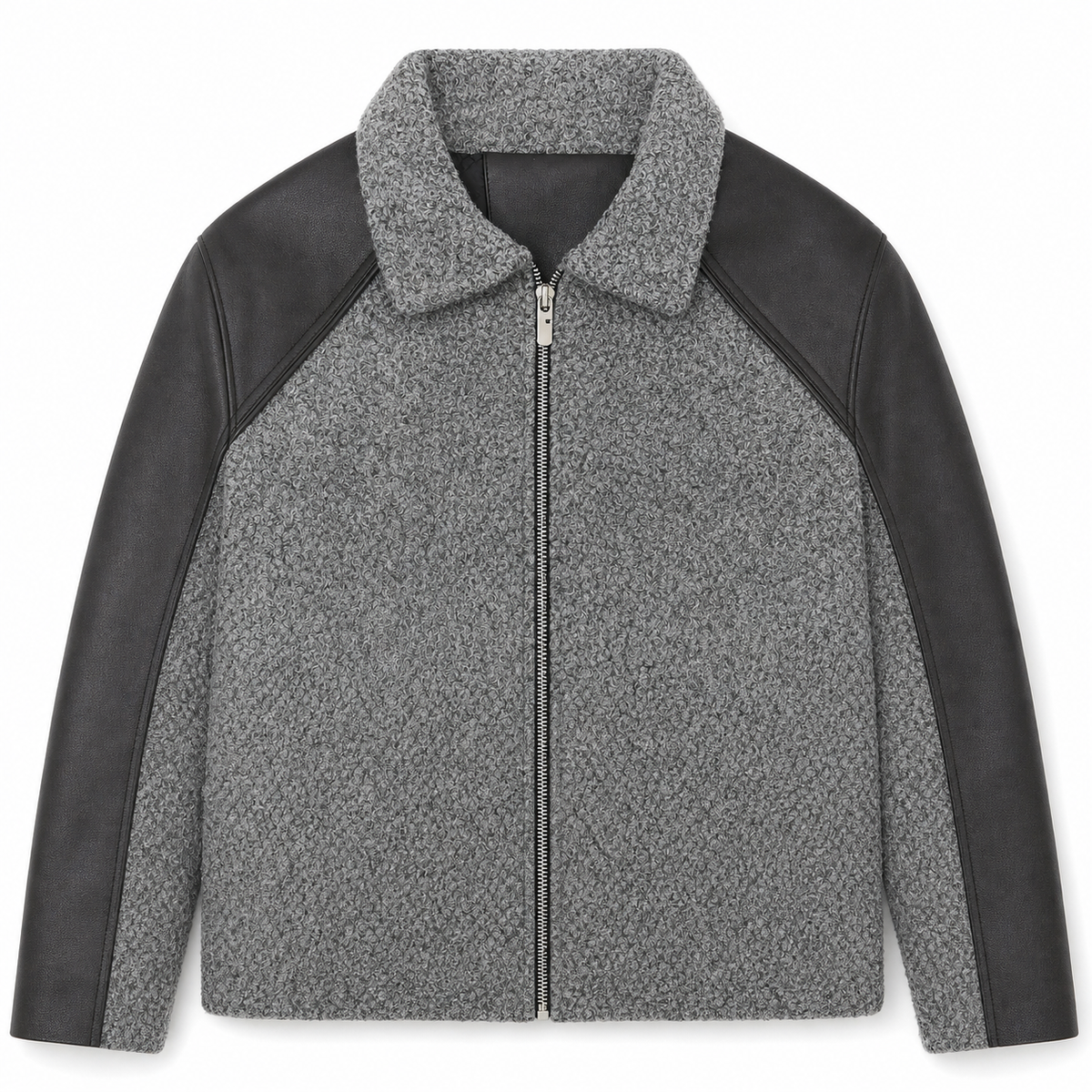 Men Contrast Sleeve Bomber Jacket