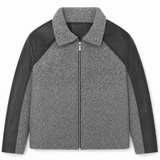 Men Contrast Sleeve Bomber Jacket