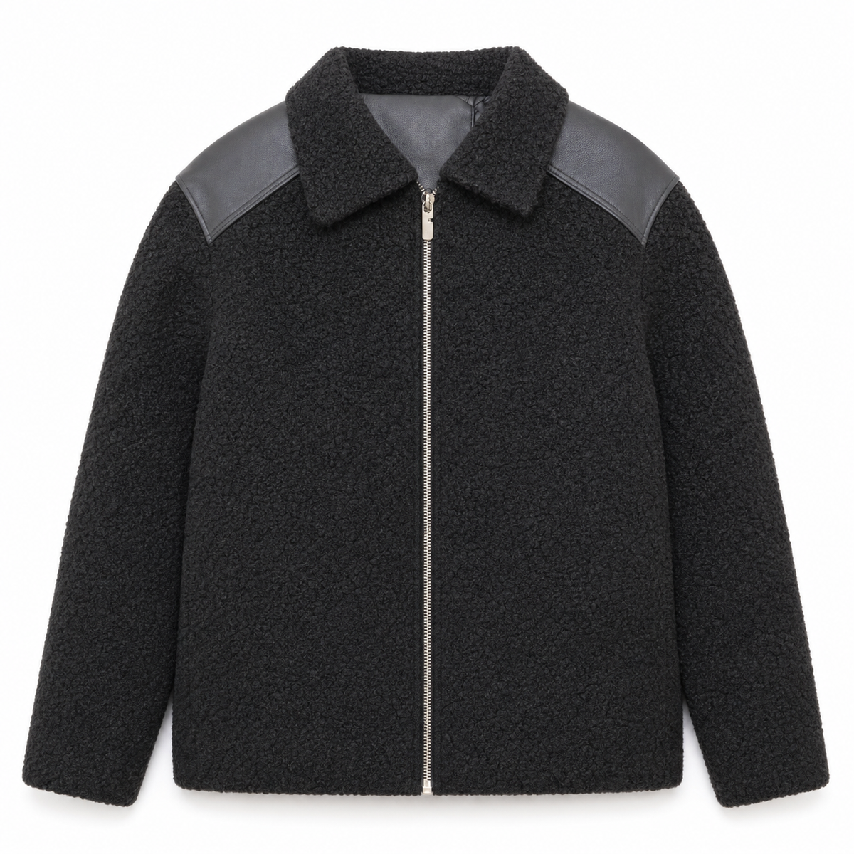 Men Contrast Sleeve Bomber Jacket