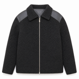 Men Contrast Sleeve Bomber Jacket