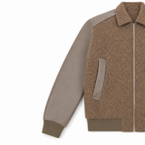 Men Contrast Sleeve Bomber Jacket