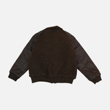 Men Contrast Sleeve Bomber Jacket