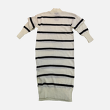 Women Striped Mock Neck Sweater Dress
