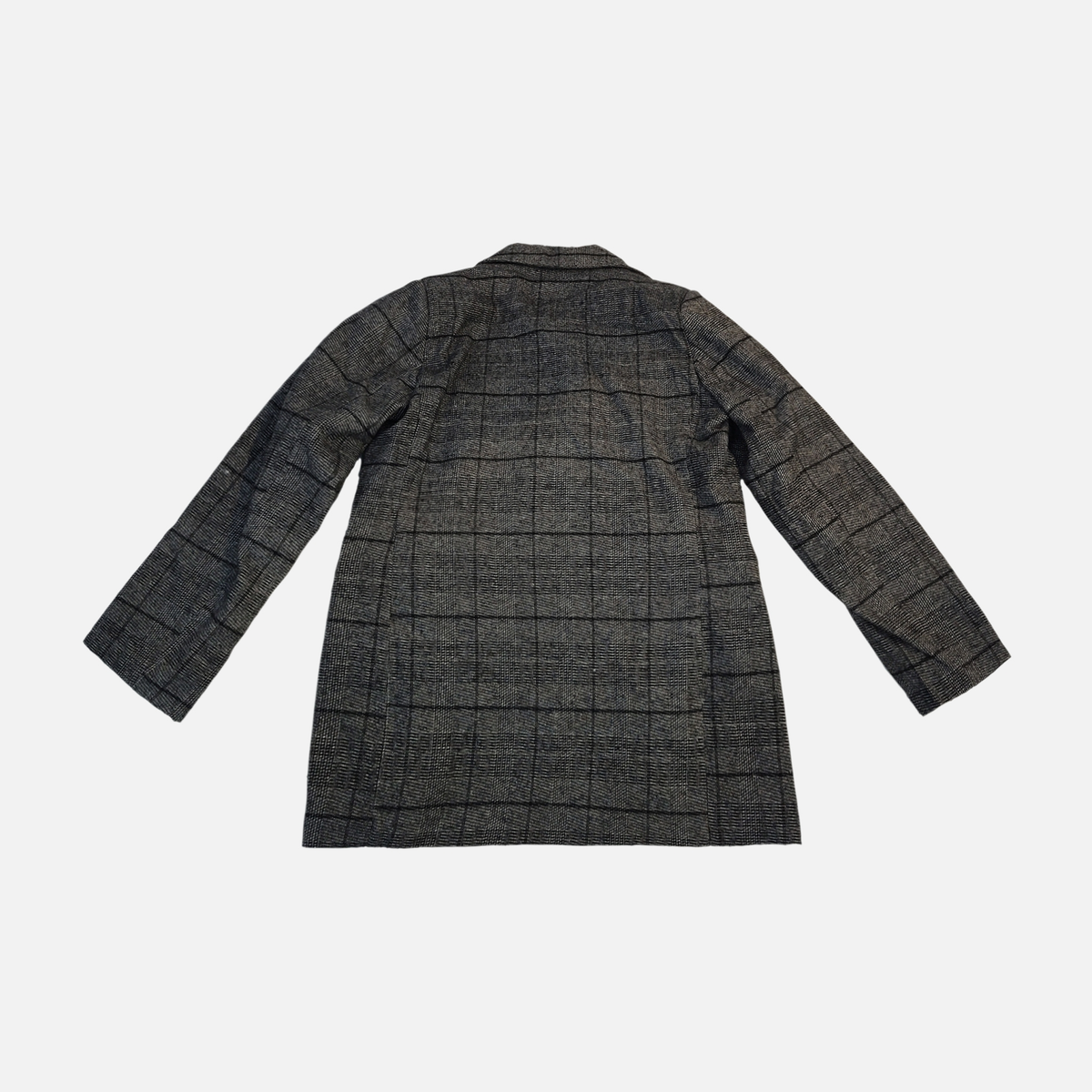 Women Double-Breasted Checked Blazer