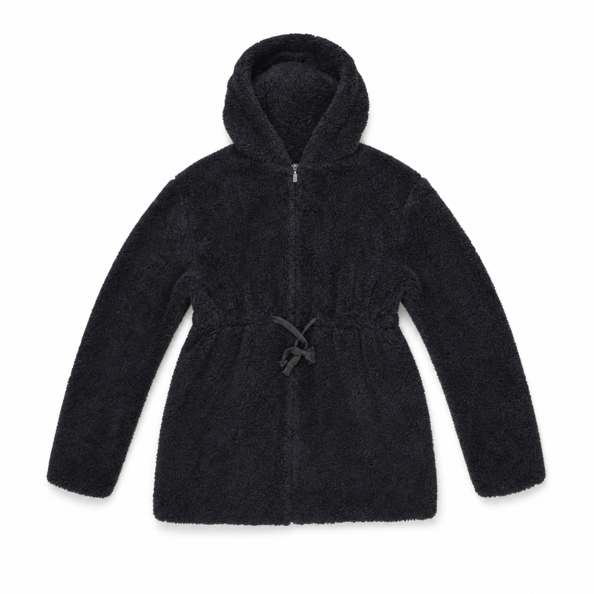 Women Fur Hooded Zip Jacket