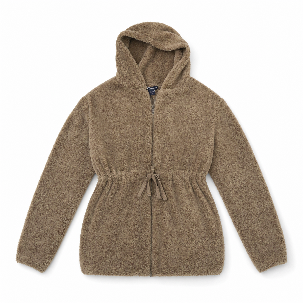 Women Fur Hooded Zip Jacket