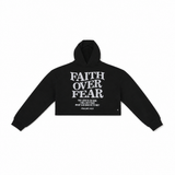 Women Cropped Printed Hoodie