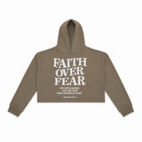 Women Cropped Printed Hoodie