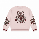 Women Floral Print Crew Neck Sweatshirt