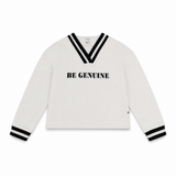 Women V-Neck Printed Sweatshirt