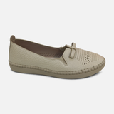 Women Perforated Slip-On Shoes with Bow